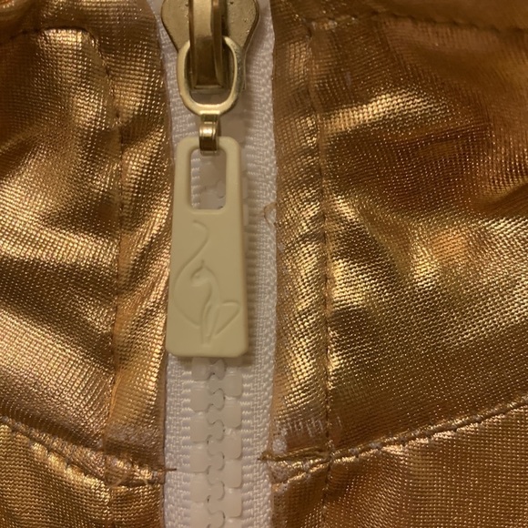 Baby Phat Bronze Bomber Jacket Girl’s Size Large 14/16 - Picture 3 of 6